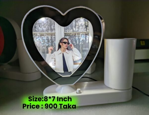 Love Shape Majik Miror With Pen holder